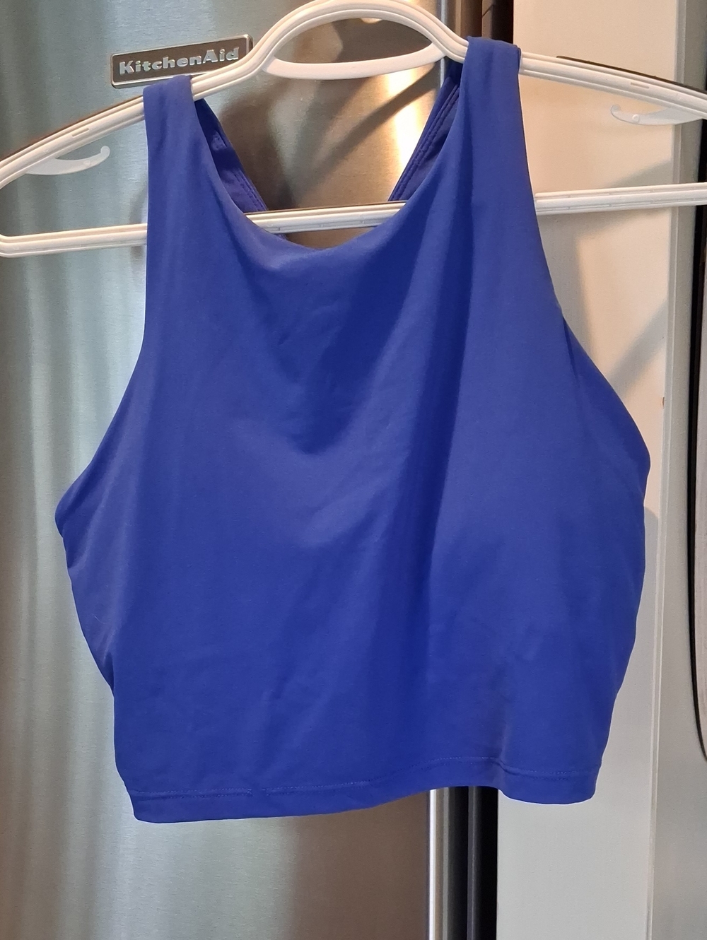 Athleta Blue Women's High-Neck Sports Bra With Pads